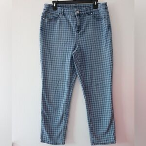 Chico’s So Slimming Girlfriend Crop Jeans Size 1.5 Medium 10